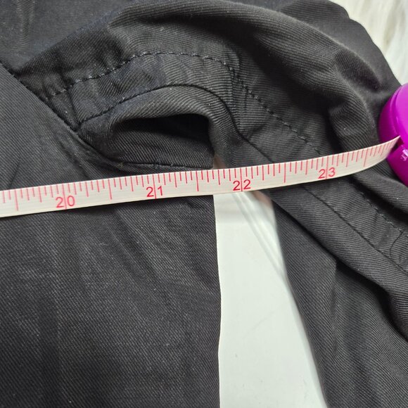 White House Black Market Light Jacket Women's 14 Black Ruffle Collar 3/4 Sleeve - Picture 6 of 8